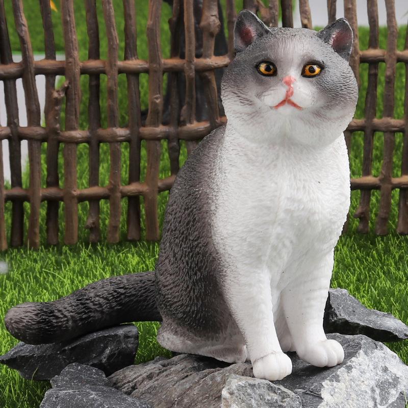Thumbs Up Cat Figurine - Coffee Shop Ornament with Short-haired, Ragdoll, and Countryside Cat Designs