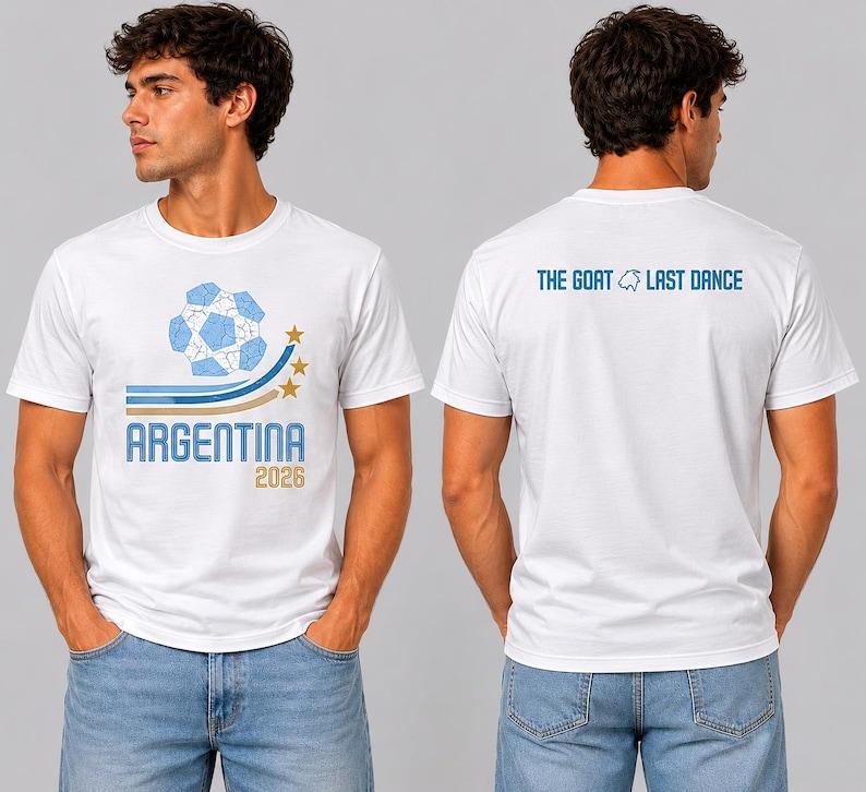 Remera T-Shirt Argentina 2026 | The GOAT Last Dance | Fútbol Soccer Argentino | Messi Fan Shirt 2XL