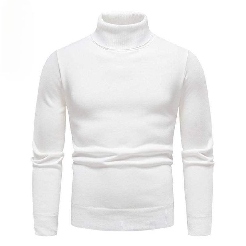 Maglione da Uomo Autunno Inverno Dolcevita Maglione Lavorato a Maglia Colore Unico Taglia Grande Maglione Vestibilità Slim Maglione da Uomo Maglia da Sotto