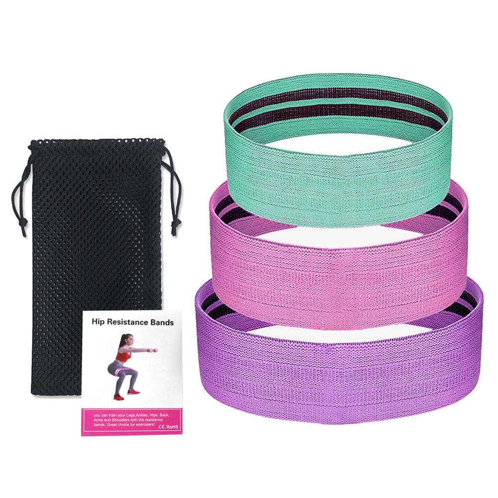 Conjunto de faixas elásticas de resistência para exercícios esportivos 3PCS