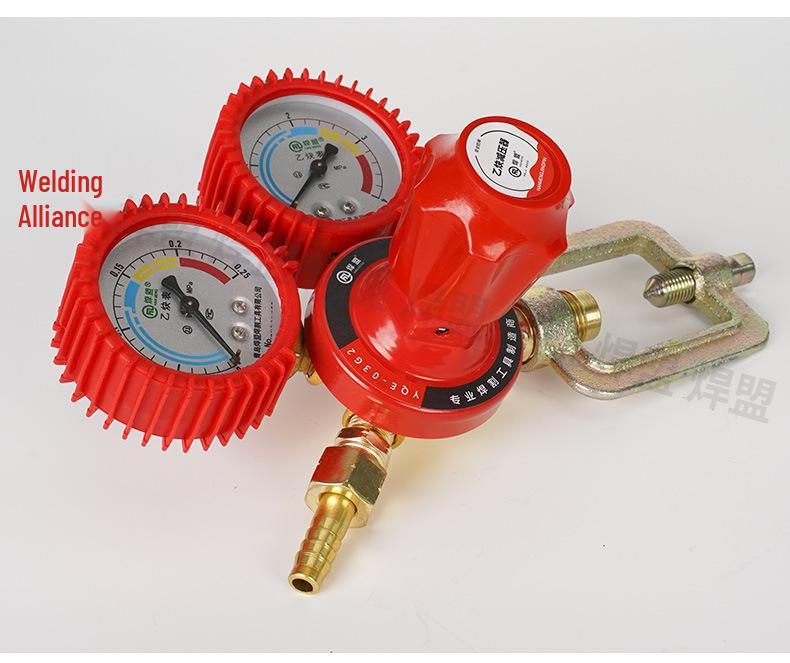 Shockproof Acetylene Regulator Valve with Leakproof Pressure Gauge