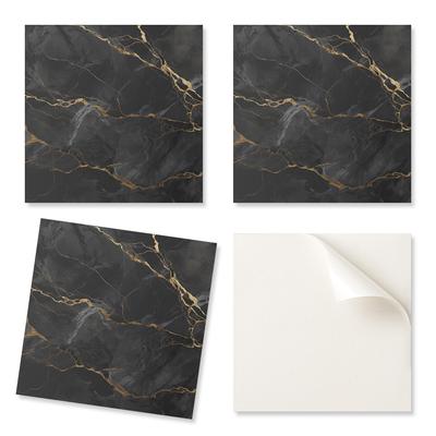 Dekoracja Winylowa Z Nadrukiem Do Montażu Bez Narzędzi Elegancki Marmur Z Żyłkami 20X20X20 Cm