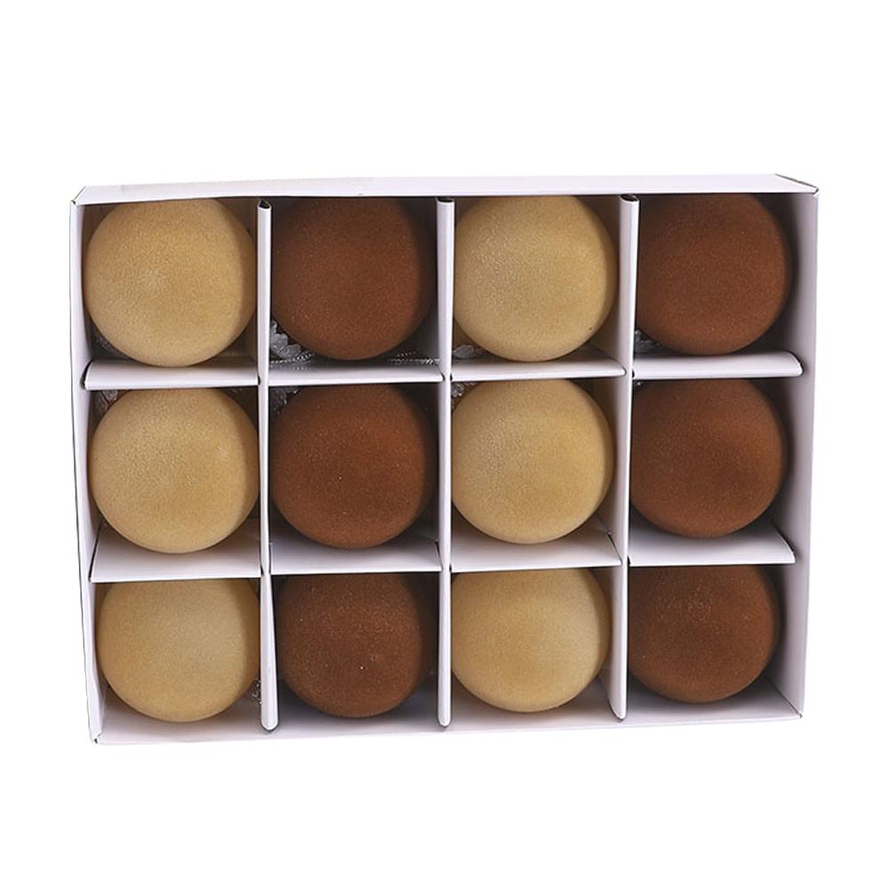 12Pcs 6CM Velvet Christmas Ball Ornaments Red Green Christmas Tree Balls Hanging Pendant Christmas Decoration 2025 New Year Gift