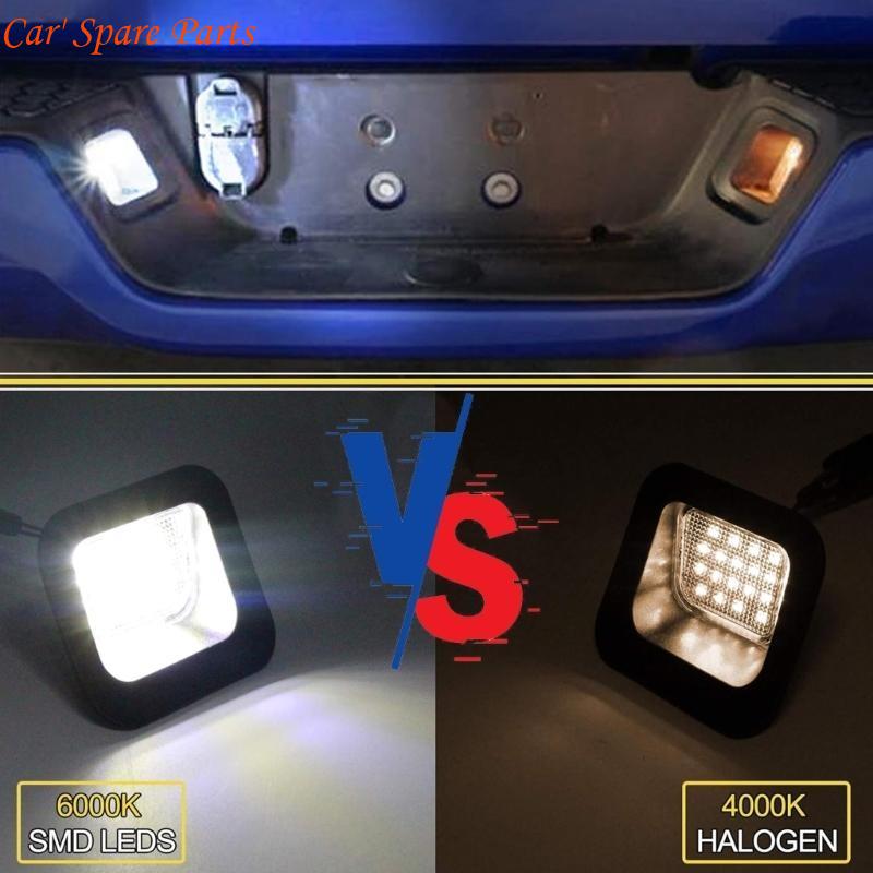 Y4UA 6000K White LED License Plate Lights Set Waterproof LED Light High Brightness License Lamp Car Spare Part for Car 1500