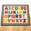 Living Room Rug Alphabet Tree Carpet Blue Playroom Floor Mat Soft NonSlip Educational Study Classroom Area Mat