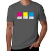 T-Shirt Colore LGBT Palette Pantone Comunità Pansexuale Design Casual Urbano Vestibilità Larga