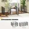 Puppy Playpen, Dog Playpen, Puppy Enclosure, 8 Panels with Door, Foldable and Portable Dog Fence, Steel, Black