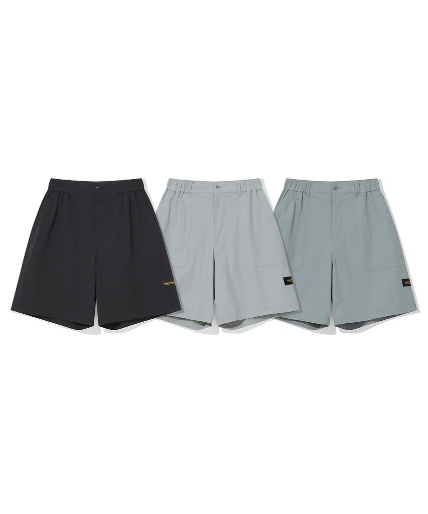 BEENTRILL Woven Tech Fatigue Shorts (Black)