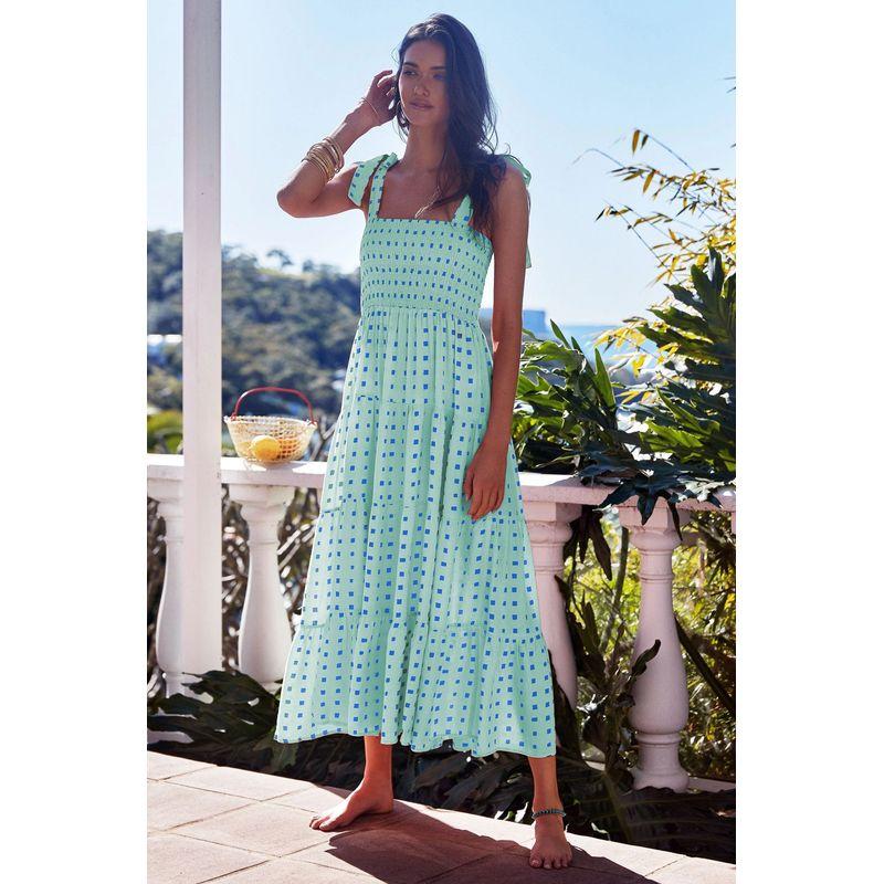 Long Camisole Dress2025 European and American Summer Women New Sleeveless Print Long Sling Dress