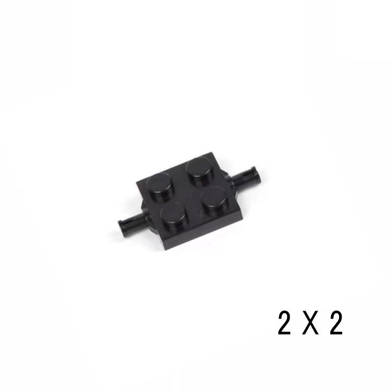 Hub Tire Double Wheels Holder Plate Building Blocks Kit Compatible Parts 4600 4624 3641 6014 87697 MOC Mini Car Bricks Kid Toys