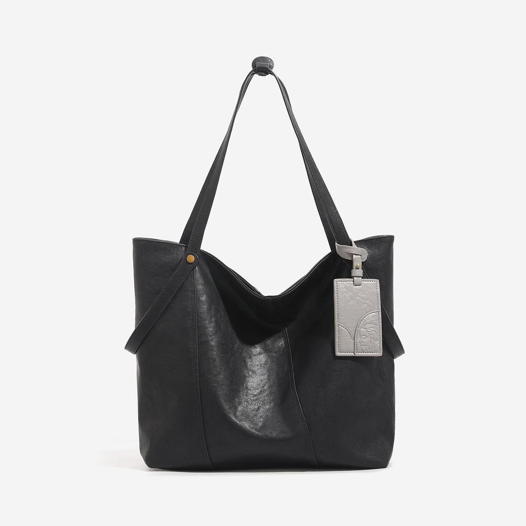 Cabas pour ordinateur portable grande capacité en cuir véritable pour femme pour l'automne/hiver