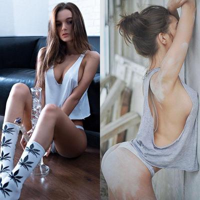 Sexy Dames Casual V-hals Mouwloos Los Effen Kleur Vest Tanktops Zomer Mode Diepe V-hals Strandkleding Korte Tops Meisjesvest