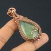 Prehnite Jewelry, 999 Copper Wire Wrapped Pendant Handmade Gemstone Jewelry, Gifts For Wife Brand New Pendant
