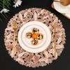 2 Pieces Non-Slip Round Table Mat Hollow Out Table Mats Decorative Coaster  Wedding