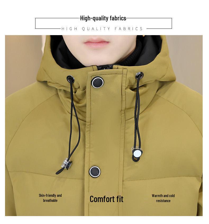 Kurtka zimowa męska Woodpecker 2025 z kapturem - Grubo watowana bawełną i ciepła