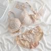 New sexy lace small chest not empty cup underwear women's suit without steel ring breast adjustment breathable bra cover