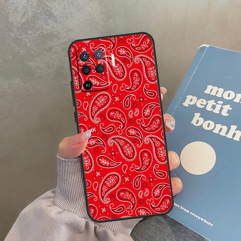 

Paisley Bandana Case For Oppo A80 A40 A60 A98 A78 A18 A38 A58 A16 A76 A96 A17 A77 A74 A94 A54 A57S A15 Cover OPPO A80 5G