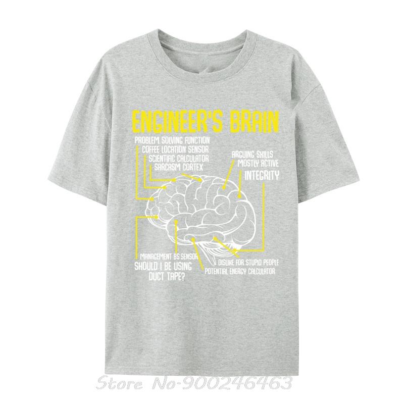 Engineer Is Brain Funny Engineering Games Process T-Shirts Birthday Tops Cotton T Shirt Oversized Unisex Tshirt Men's Clothing
