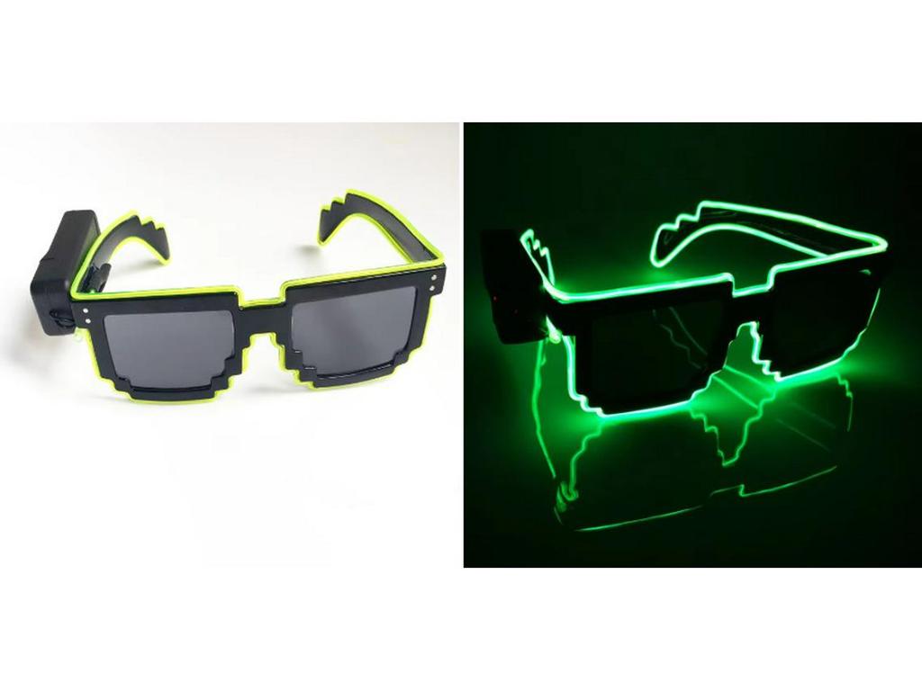 LED Mosaic Party Sunglasses - Cool Night Glow Glasses for Birthdays, Concerts, and Nightclubs