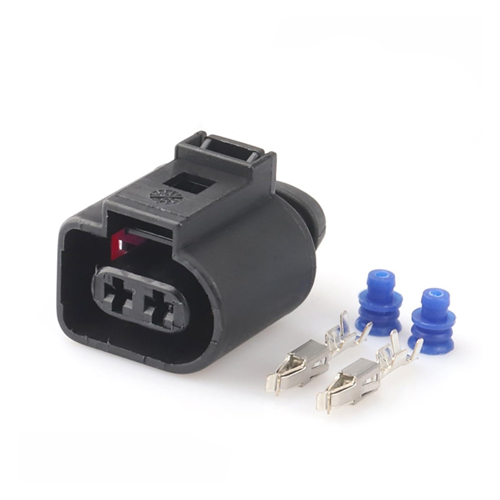 

1 Set 2 Pin 3.5mm Automatic Waterproof Wiring Harness Connector Electrical Horn Plug 1J0973722 20 sets
