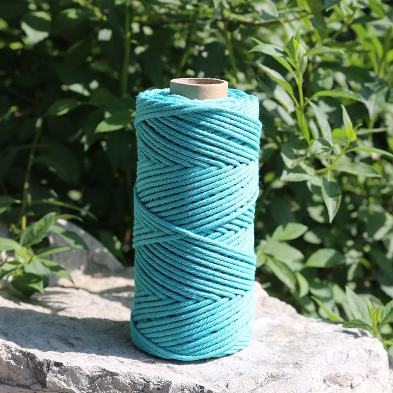 2 mm farbiges Baumwollfadenseil für selbstgemachte dekorative geflochtene Wandteppiche