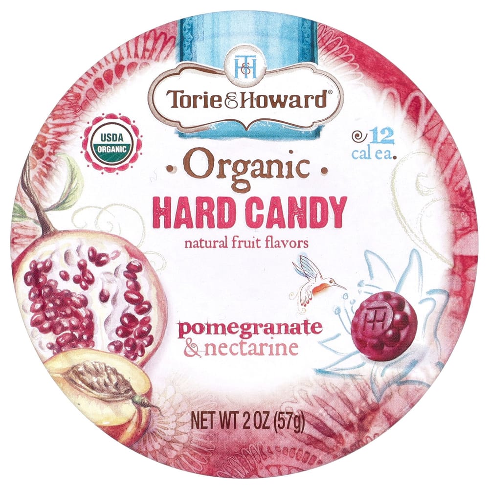 Torie & Howard Hard Candy, Pomegranate & Nectarine Flavor, 57g (2oz)