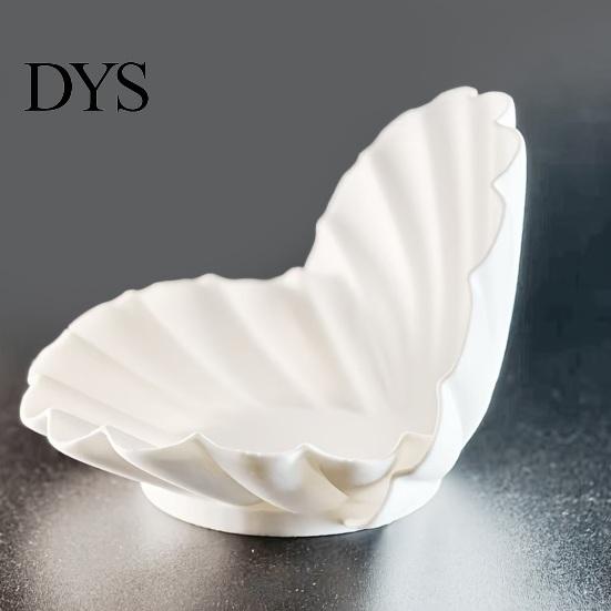 Ohrring-Aufbewahrungsschale Weiße Muschel Schmuckschale, 3D-gedruckter Halter, Dekorativer Ringhalter Schale Schlüssel für Ringe Ohrringe Halsketten Entgratungsfreier Organizer