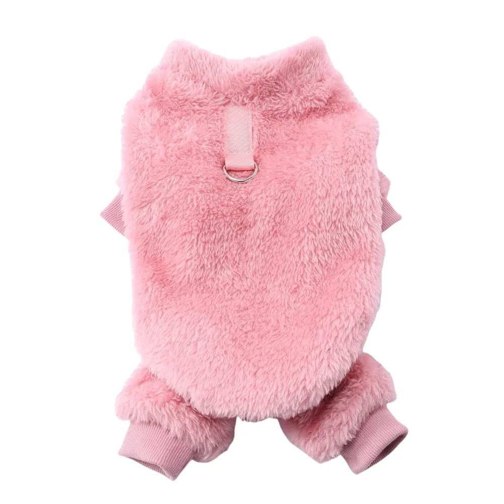 

Warm Winter Dog Clothes Small Medium Large Dogs Soft Pet Jacket Windproof Outdoor Pets Coat Cute Fleece Chihuahua Pug Costume XS（old） розовый