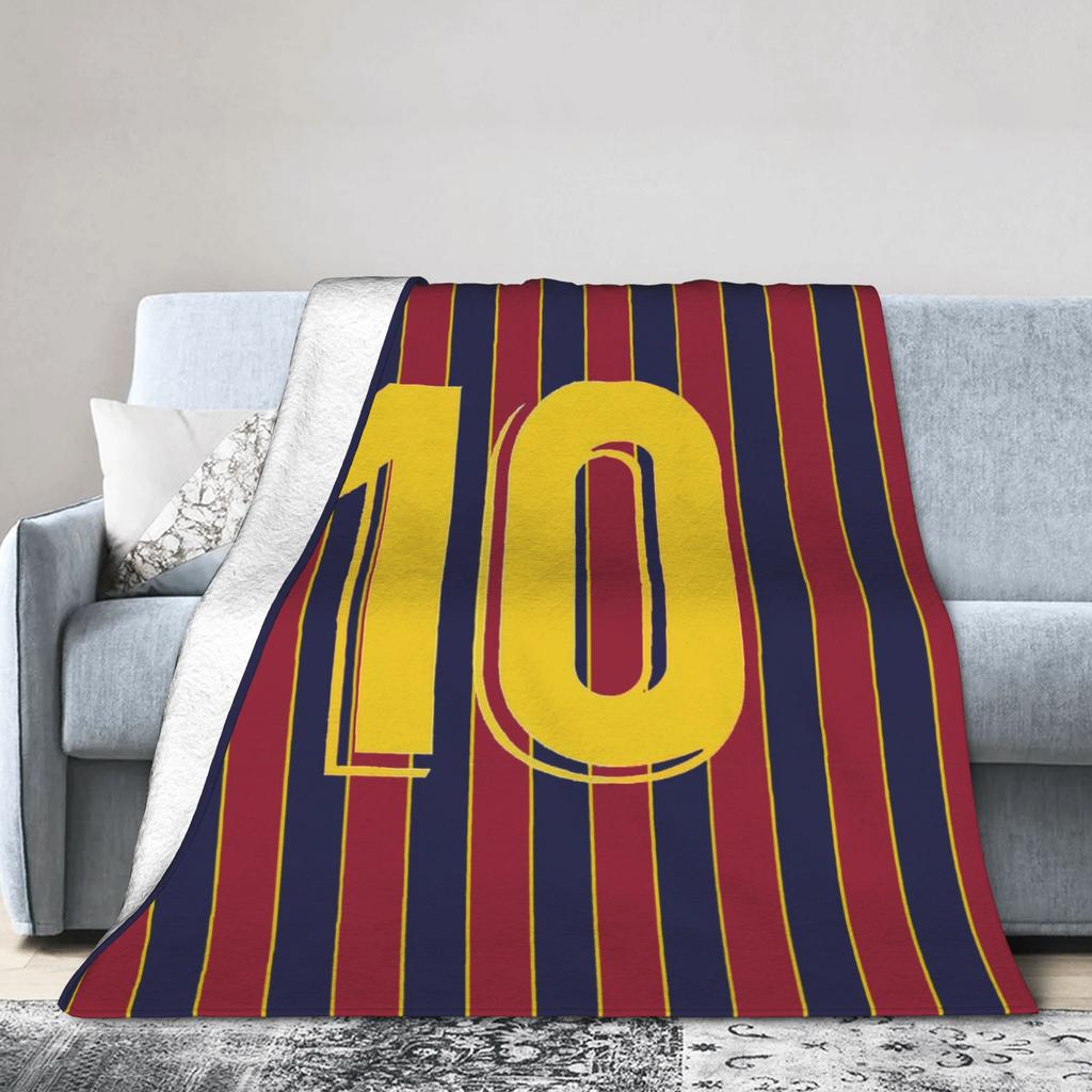 Argentina Number 10 Football Soccer Blanket Flannel Decoration Messied Portable Warm Throw Blanket for Home Couch Bedding Throws