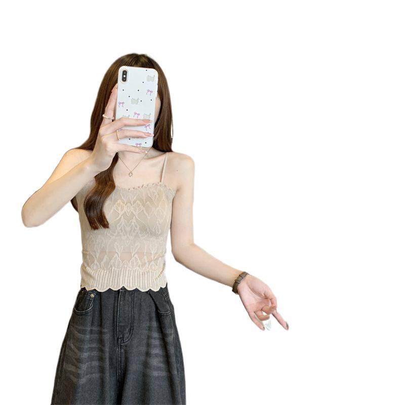 Women's Lace Camisole with Chest Pads: Beautiful Back, Bandeau, Lingerie, Outerwear, Sexy Summer Top