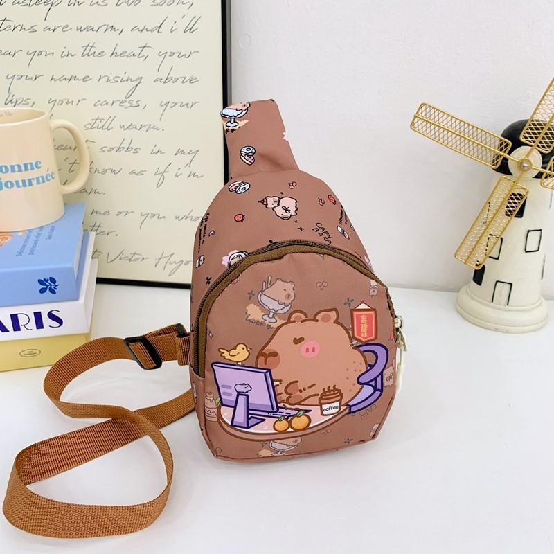 Printed Children Capybara Diagonal Package Polychrome Casual Outdoor Bag Chest