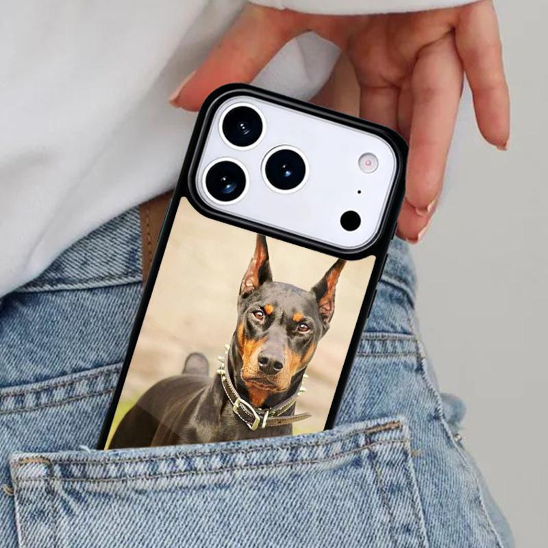 Dachshund Doberman Dog Soft Phone Case for iPhone 16e 15 14 13 12 17 Pro Max Plus Air 17pro Cover Coque