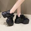 Fashion Aphixta 2024 Sneaker Boots Height Increasing Women's Shoes Platform Chunky Sole Fashion Boots Thick Sole Lace Up Shoes Woman