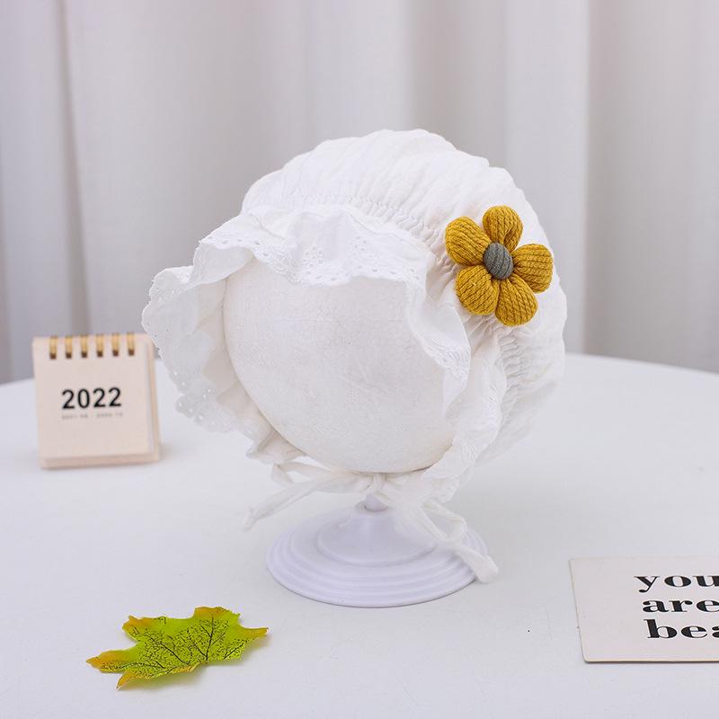 

Кружевная повязка на голову для девочки-принцессы - Милая цветочная шапочка с бантом для младенцев 40-46CM (0-8 months)