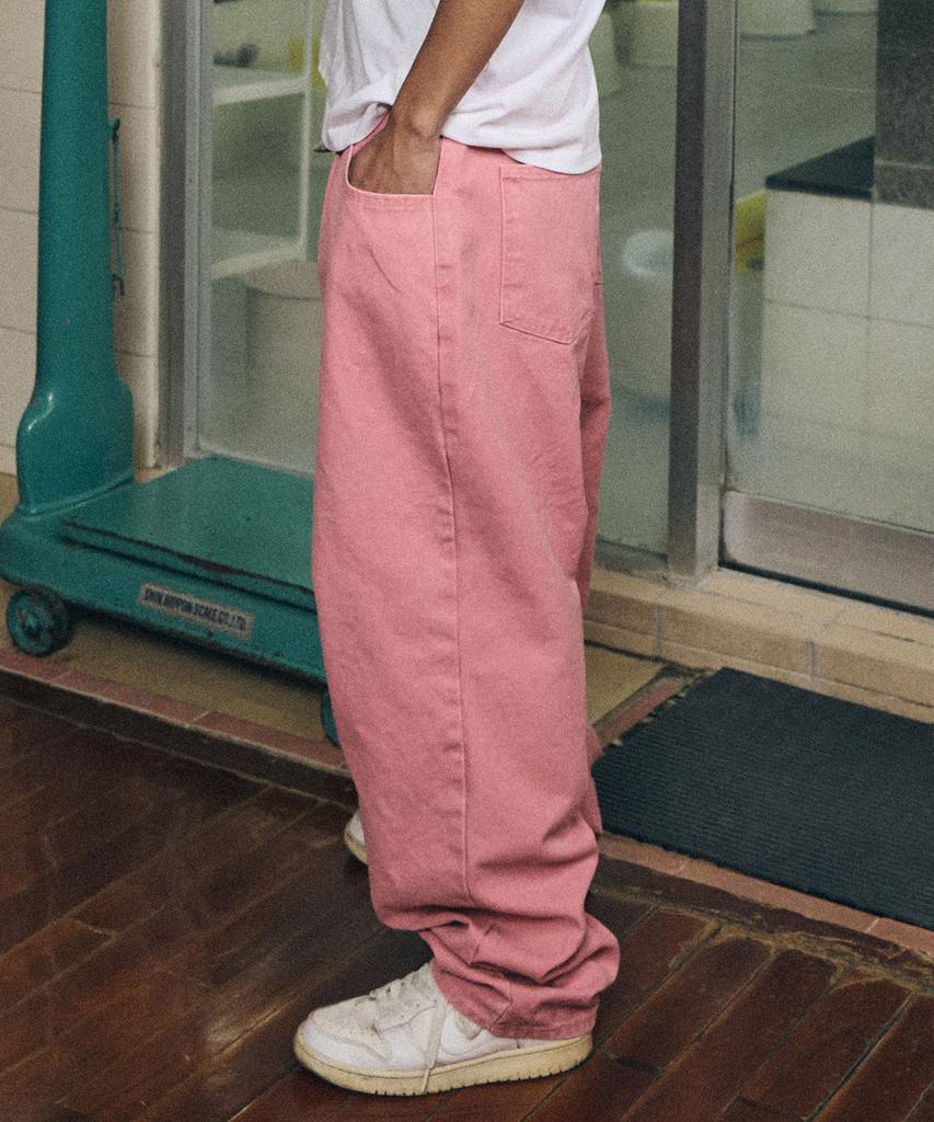 Bieseulaebis Mid 90 Baggy Oxford Pants Pink