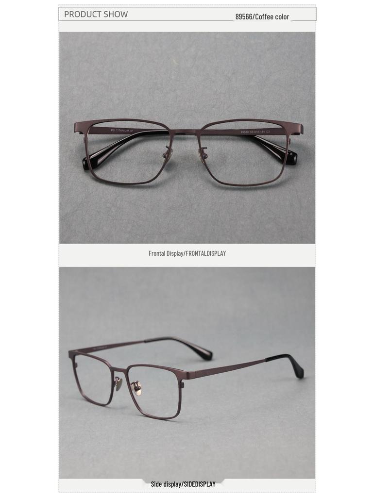 Ultra-light Polygonal Titanium Glasses Frame for Men and Women