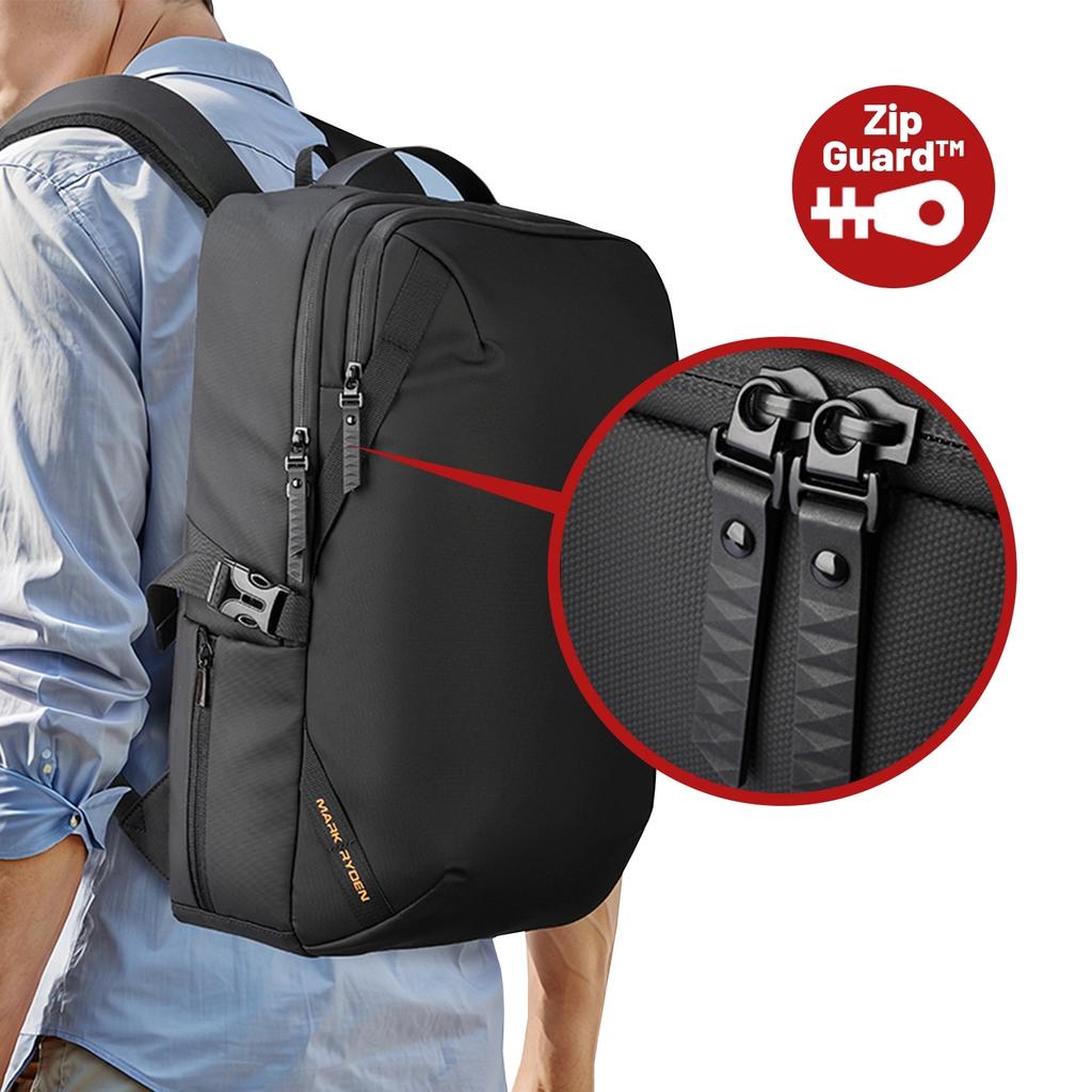 Mark Ryden Travel Backpack for 15.6" Laptop, Waterproof, 21L Capacity, with Keychain and Whistle 44 x 29 x 17 - Black
