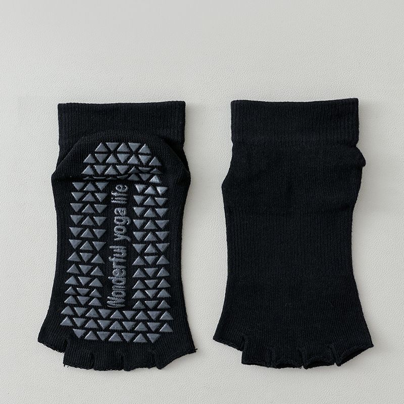 

Open Toe Five Finger Yoga Socks Women s Summer Thin Professional Non Slip Indoor Sports Fitness Pilates Toe Socks Black