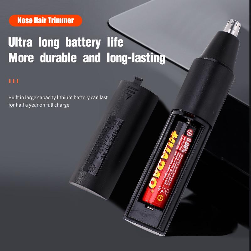 Portable Electric Nose Hair Trimmer for Men - Battery Operated