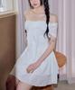 Zero Planet Genti Off-Shoulder Dress [White]