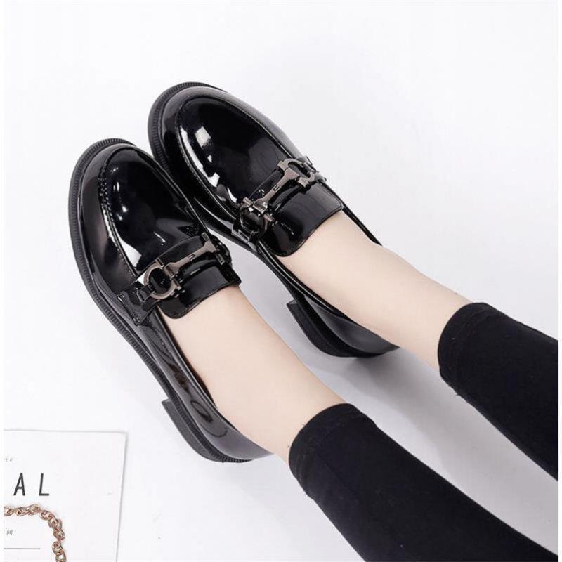 Fashion 2025Autumn New British Style Women Leather Shoe Simple Versatile Woman Shoes Comfort Soft Soled Women's Loafers Zapatos De Mujer