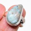 Republic Larimar Gemstone Handmade 925 Sterling Silver Jewelry Ring Size 8 KJ-476