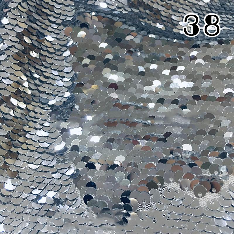 100x130cm Oboustranná 5mm Látka s rybími šupinkami Reverzibilní látka s flitry DIY Řemesla Šití Oděv Boty Pozadí Dekor