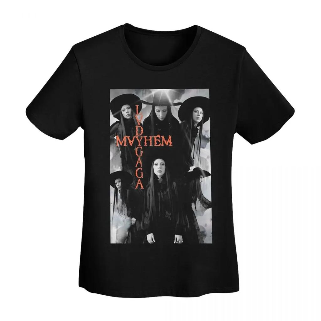 Lady Gaga Mayhem Album T-Shirt Damen Kurzarm T-Shirts Rundhals Streetwear Baumwolle Sommer T-Shirts Streetwear