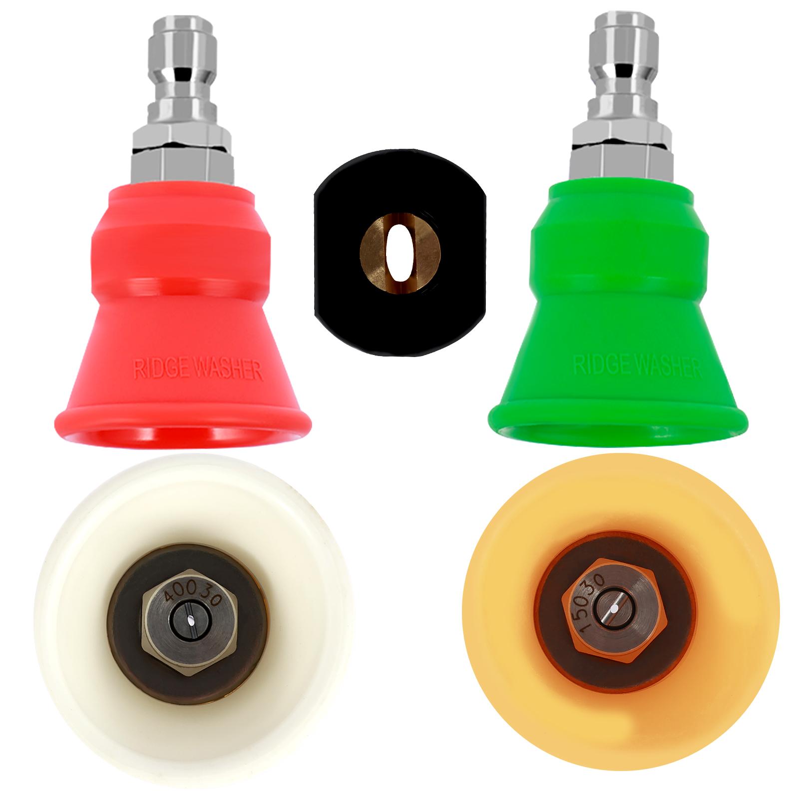 

High-Pressure Cleaning Machine Water Gun Nozzle Fan-Shaped Nozzle with Splash Guard 0°/15°/25°/40water Outlet Angle Car Cleaning