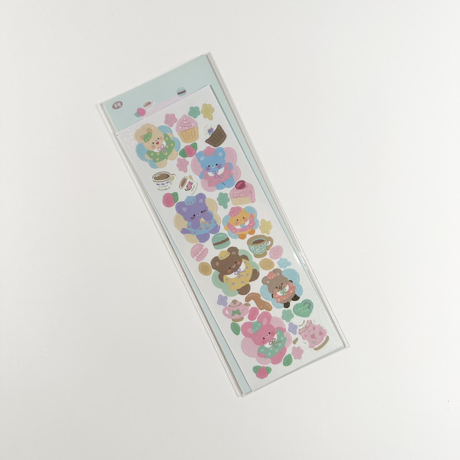 

Милый кролик Guca наклейки в корейских популярных моделях лазерные наклейки мультфильмы справочник альбом DIY декоративные наклейки