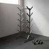 Lat Pulldown Handle Rack Easy to Organize Gym Accessory Organizer Mobile Wheels