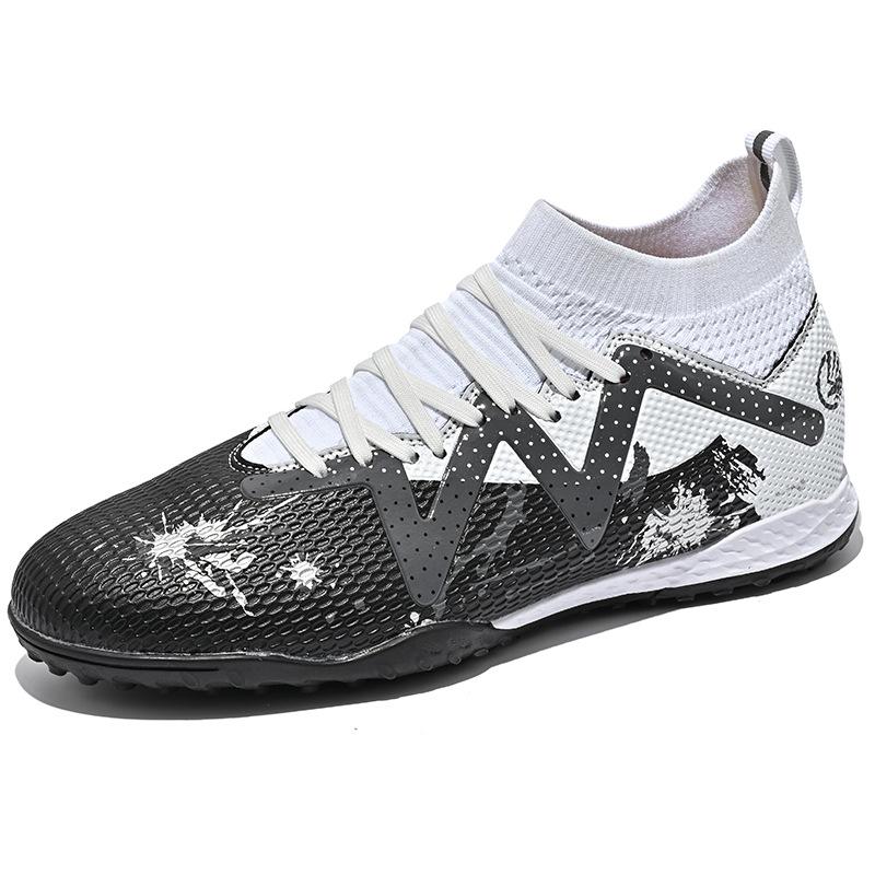 Football Shoes Men's and Women's High Top Shredded Nails Youth Sports TF Training Football Shoes