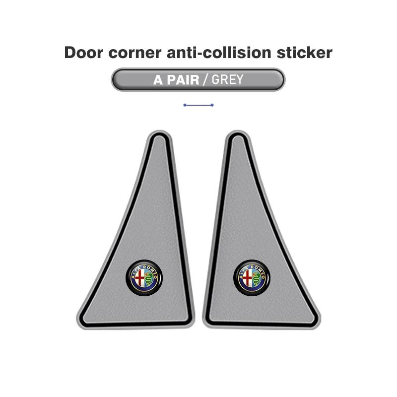 2pcs Car Door Corner Anti-collision Durable Protective Stickers For Alfa Romeo Giulia 147 Mito 156 159 166 GT Stelvio Brera HU6
