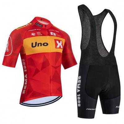 Mens Cycling Jersey Bib Shorts Set Breathable Short Sleeve Road Mountain Bike Riding